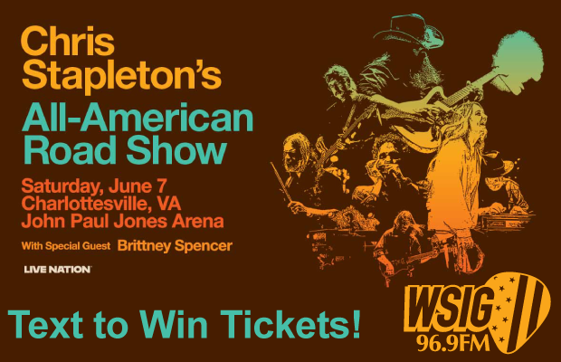 How to TEXT Your Way into The Chris Stapleton Show in Charlottesville Before Tickets Go On Sale