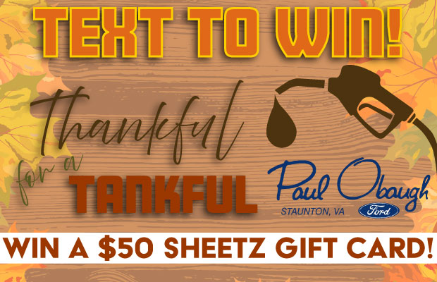 Thankful for a Tankful: Text 2 Win a $50 Sheetz Gift Card!